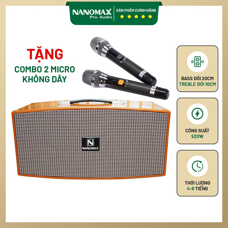 Loa karaoke xách tay Nanomax X-320 1