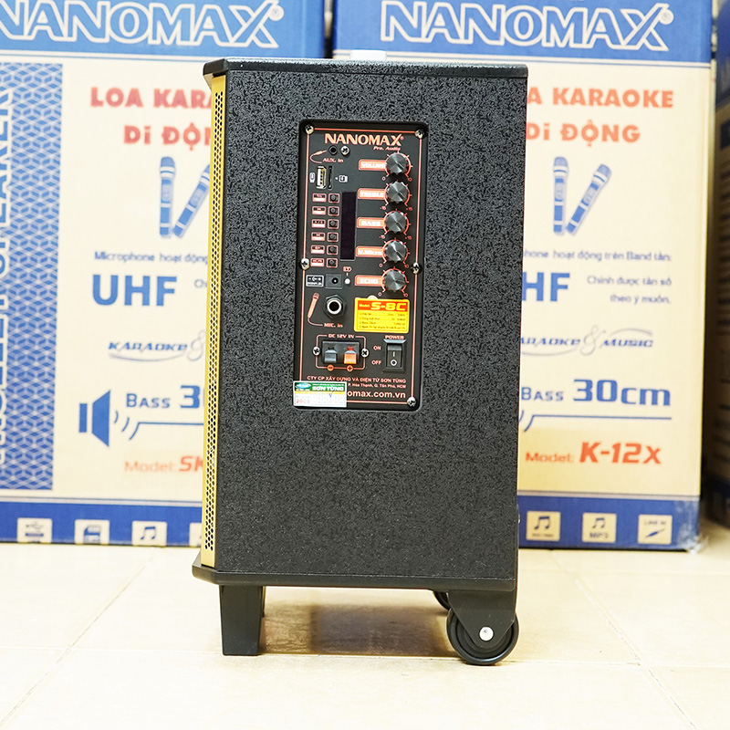 Loa kéo karaoke bluetooth mini nanomax s-8c 4