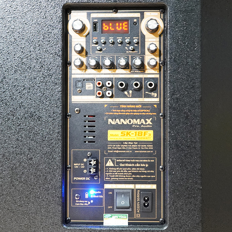Loa kéo karaoke bluetooth nanomax sk-18f3 7