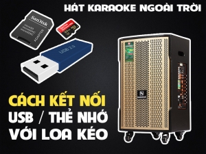 Hướng dẫn kết nối loa kéo với USB thẻ nhớ hát karaoke không cần internet